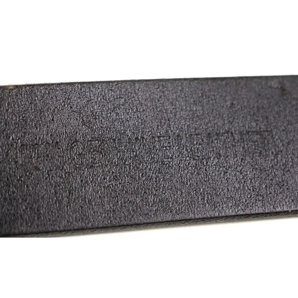 Bullko BLACK GENUINE LEATHER 1 3/8